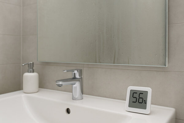Optimale Luftfeuchtigkeit im Badezimmer erkennen und kontrollieren Optimale Luftfeuchtigkeit im Badezimmer mit Hygrometer messen