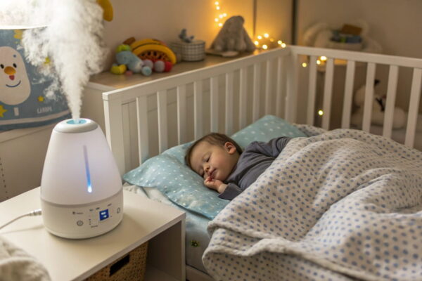 Luftbefeuchter bei Erkältung richtig einsetzen für Babys Wohlbefinden Luftbefeuchter bei Erkältung hilft Baby beim Atmen und Schlafen