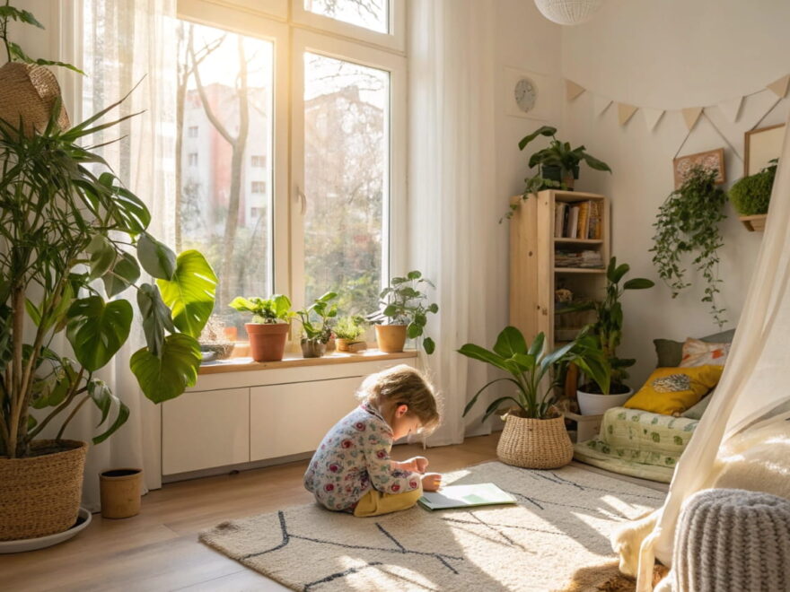 Gutes Raumklima im Kinderzimmer mit Pflanzen und frischer Luft – DIY-Raumklima-Tipps für Eltern