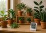Optimale Luftfeuchtigkeit im Pflanzenzimmer mit Hygrometer und gesunden Zimmerpflanzen