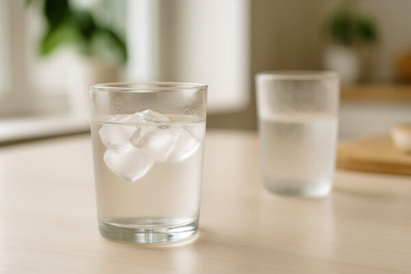 Luftfeuchtigkeit messen ohne Hygrometer mit Eiswürfel-Test im Glas